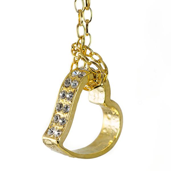 NA256: Floating Golden Heart Necklace
