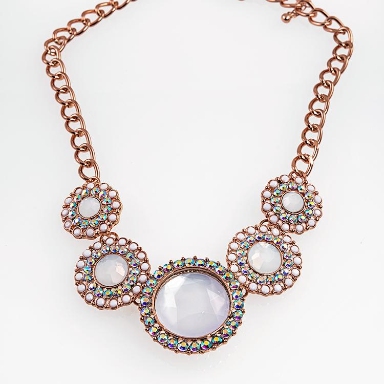 NA291: Rose Gold Opal Necklace