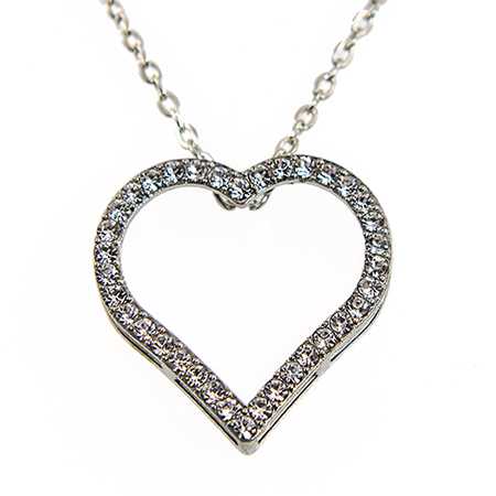NA341:Crystal Heart Necklace