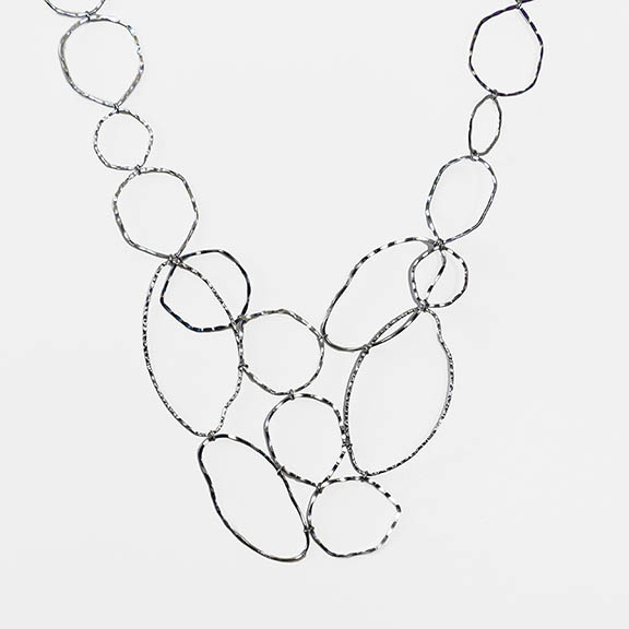 NA361: Cascading Silver Necklace