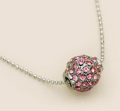 NAC10: Pink Fireball Necklace
