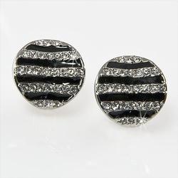 NC153: Silver Austrian Crystal Earrings