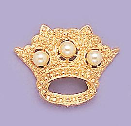 PA317P: Pearl Crown Pin