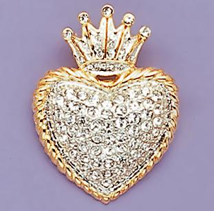PA338: Heart / Crown Pin