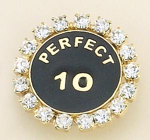 PA447: Perfect 10 Crystal Pin