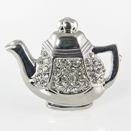 PA569: Silver Tea Pot Pin