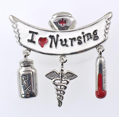 PA575: I Love Nursing Pin