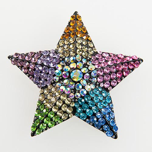 PA580: AB Austrian Crystal Star Pin 