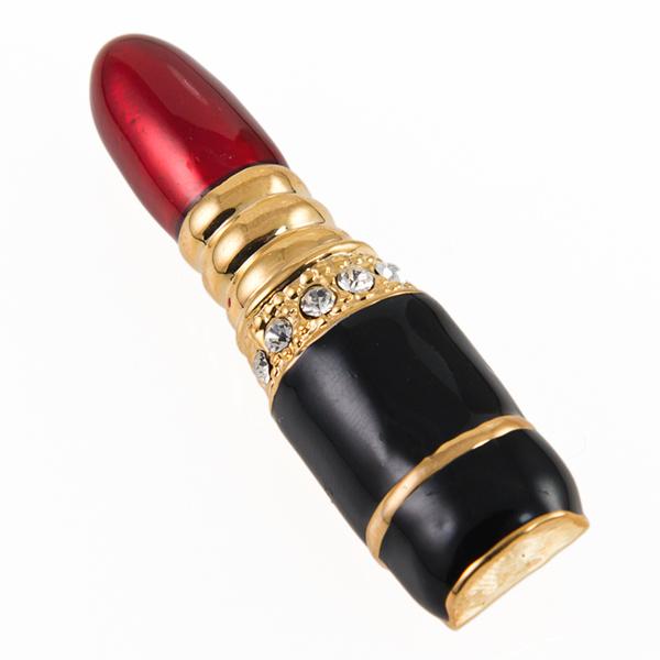 PA611: Lipstick Pin with Black Accents