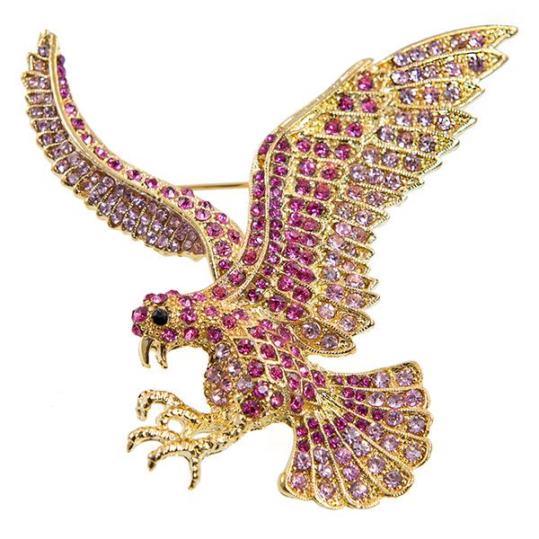 PA629: Elegant Pink Eagle Pin