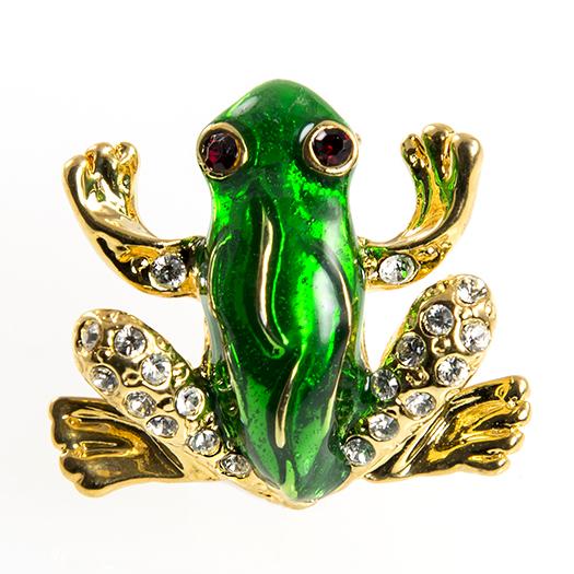 PA649: Emerald Green Frog PIn