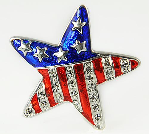 PA541: Red White Blue Star Pin