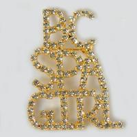 PA502: BC Spa Girl Crystal Pin in Gold or Silver
