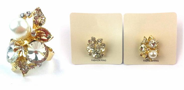 RA300: Assorted Pearl and Crystal Rings
