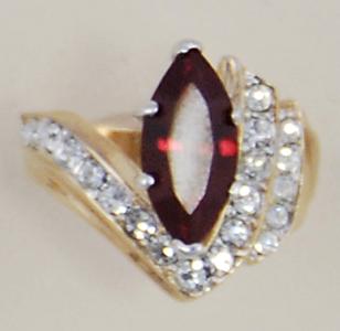 RA92: Ruby & Crystal Ring