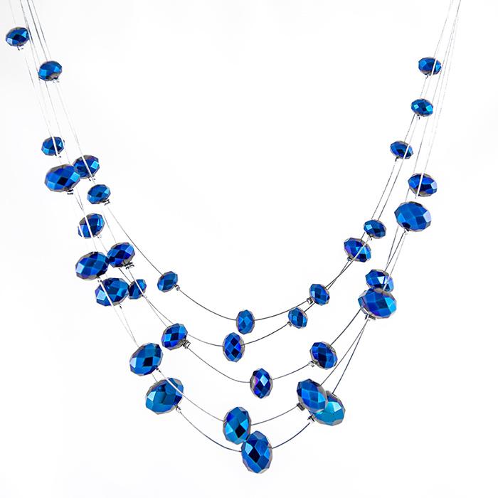 SN290: Sapphire AB Necklace and Earring Set