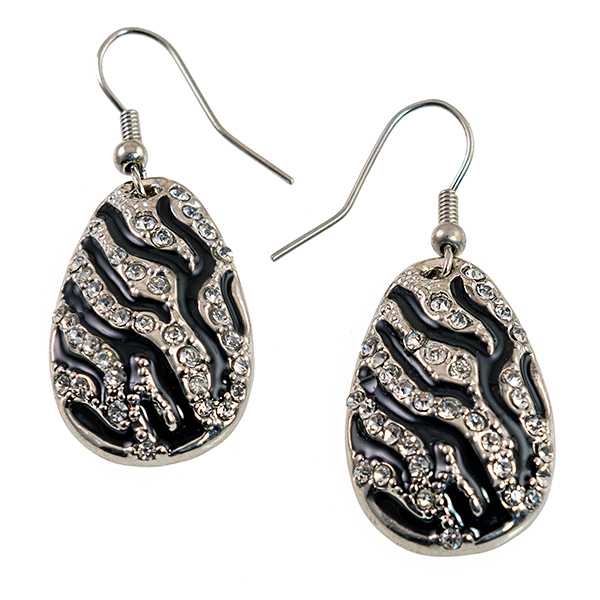 SNT241: Exotic Zebra Necklace and Earring Set