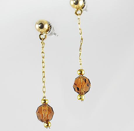 SNT93T: Topaz Austrian Crystal Necklace & Earrings Set