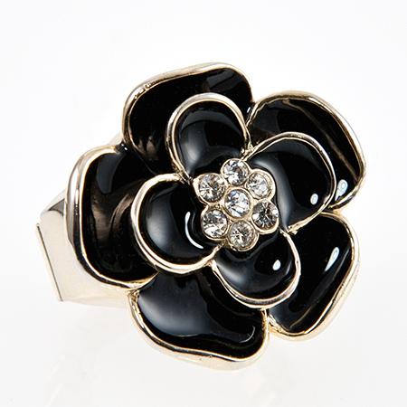 WA123: Black or Purple Floral Watch Ring