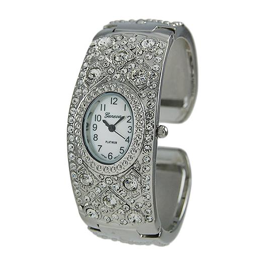 WA147: Stylish Silver Cuff Watch